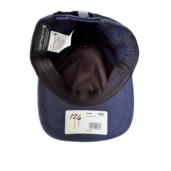 Carhartt Navy Blue Canvas Women’s LOGO C Hat NWT - Picture 2 of 6